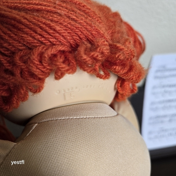 Coleco Cabbage Patch Kids Doll Single Top Tooth, carrot hair,blue eyes - Picture 7 of 9